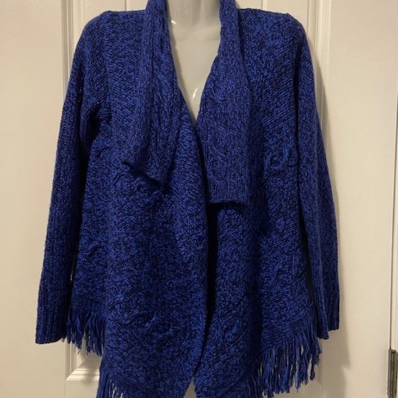 Blue Sweater Wrap Girls Size 16 - Picture 1 of 6